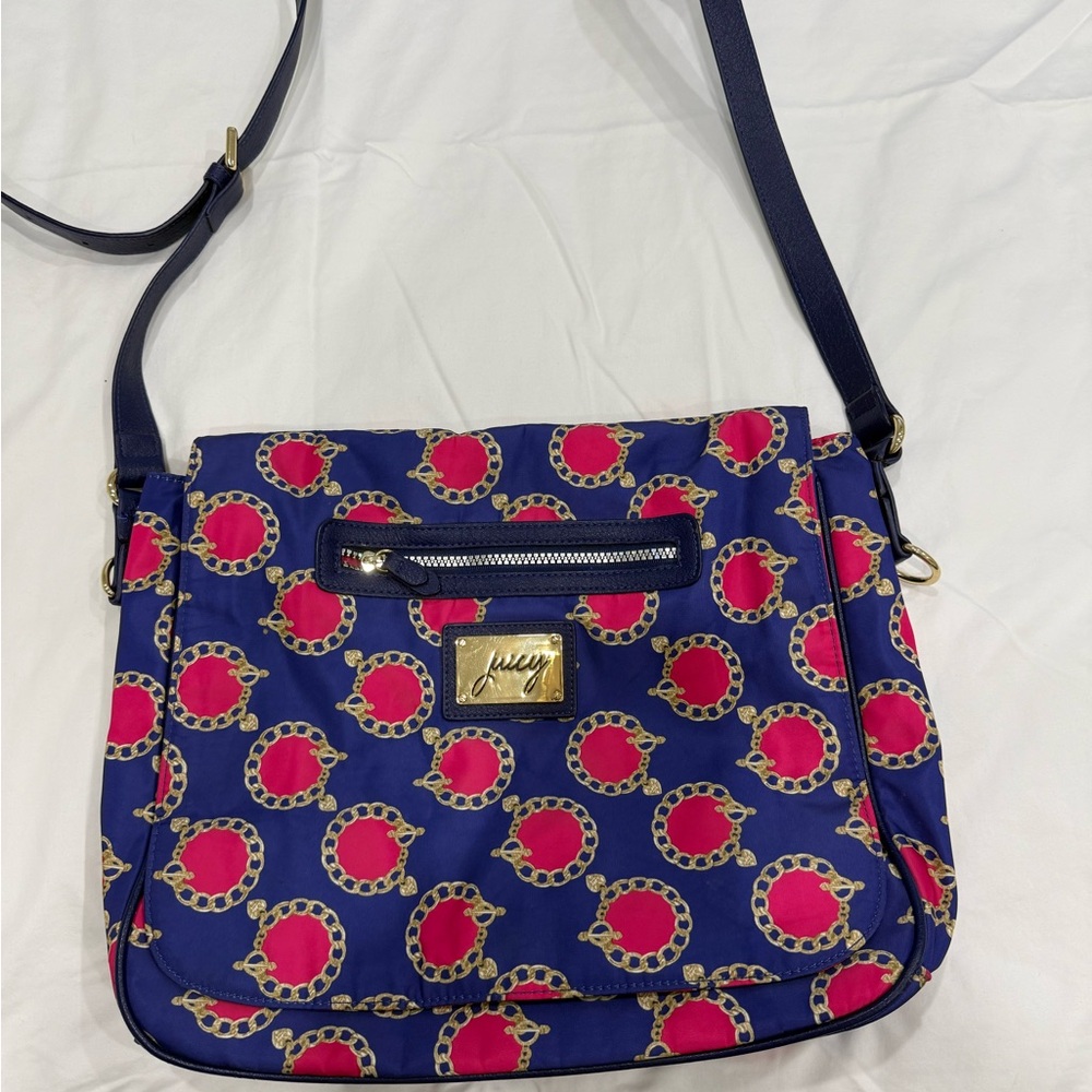 Juicy Couture Navy and Pink Crossbody Bag
